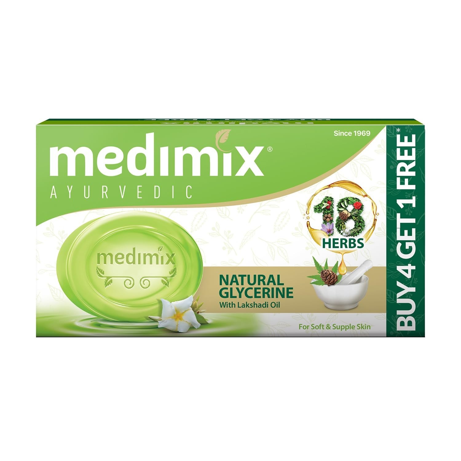 🔥Medimix Herbal Bath Soap 625g | Lakshadi Oil | Paraben Free | 5 Bars🔥