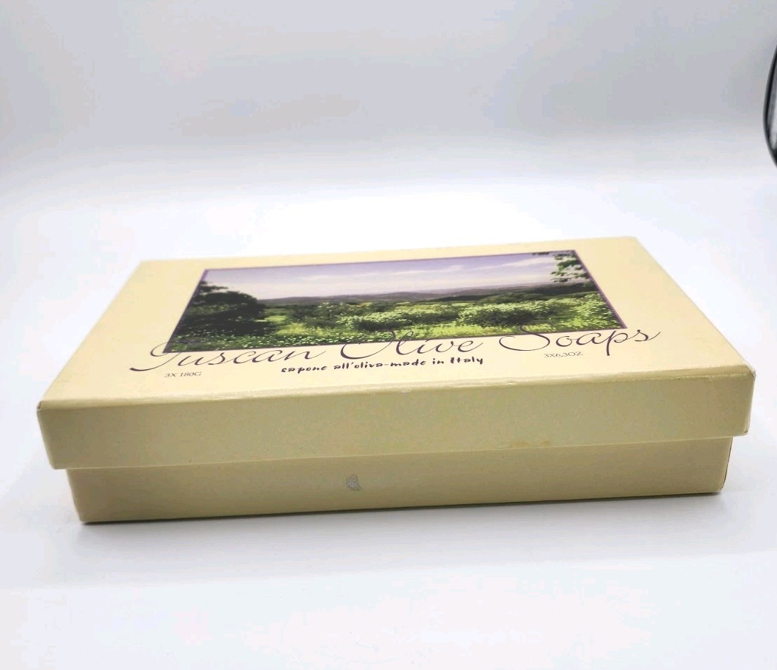 Sapone Tuscan Olive Oil Soaps Wildflower Scent Purple 3 Bar Soap Set!
