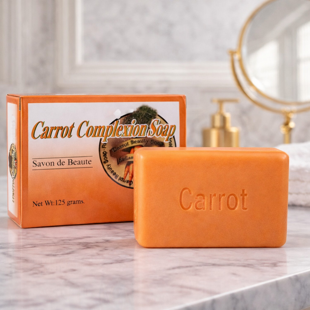 Carrot Complexion Soap 3 Bars Skin Brightening Cleansing Soap Savon de Beaute