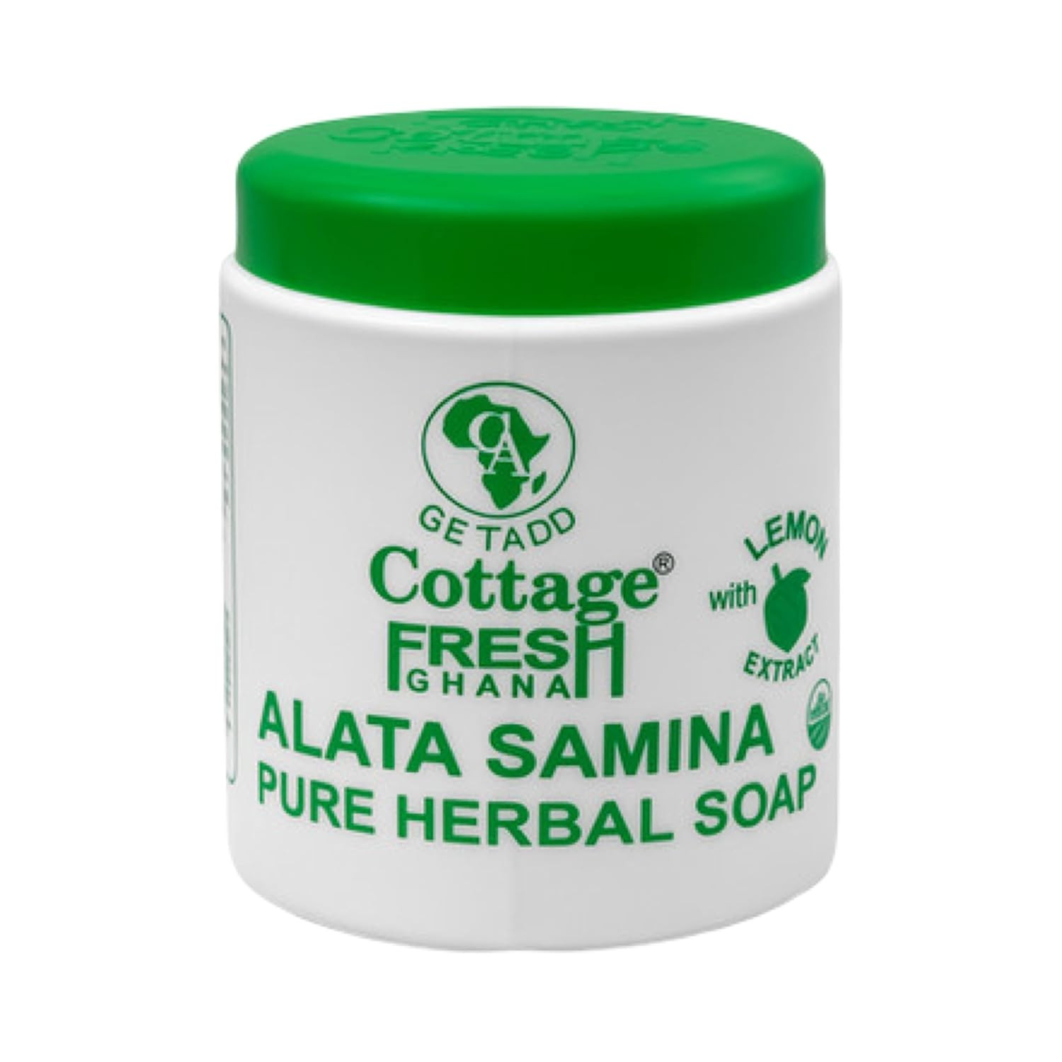 Cottage Fresh African Black Soap Handmade Alata Samina Herbal Cleansing Bar Wash