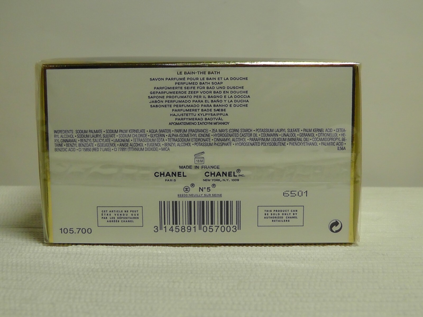 CHANEL N°5 – The Bath Soap – PERFUME SCENTED Size 150g/5.3oz*****NIB*****SEALED