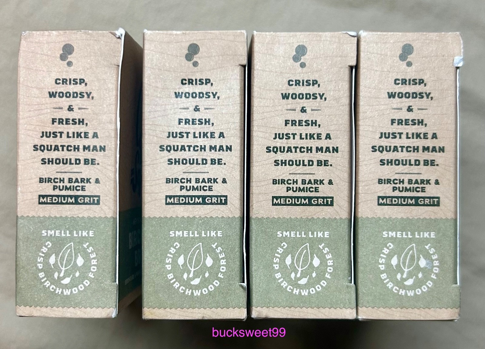 Dr. Squatch Men’s Natural Bar Soap BIRCHWOOD BREEZE – 5 oz each – 4 BARS