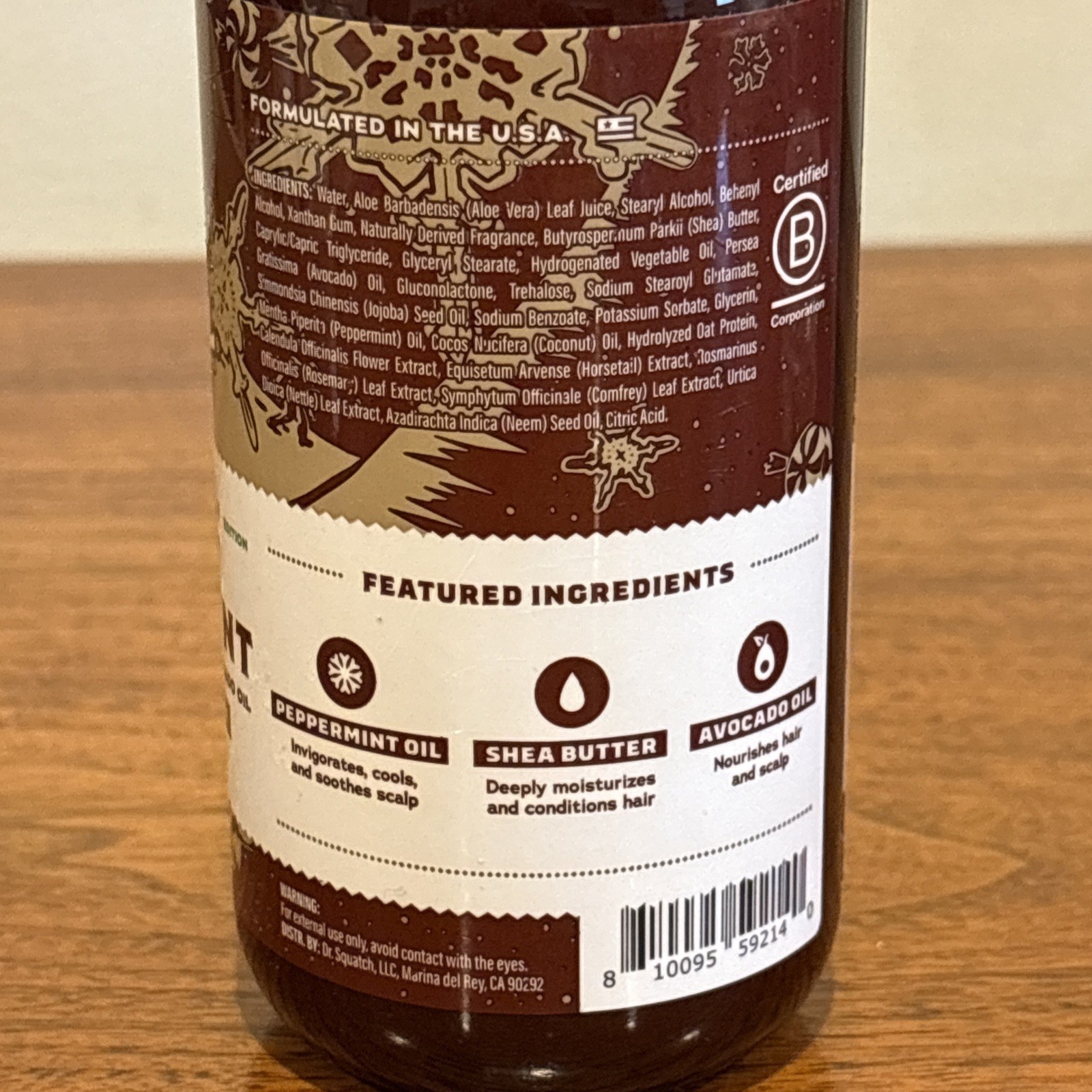 NEW Dr Squatch Hair Care Frosty Peppermint Conditioner Limited Edition ❄️ 11.5oz