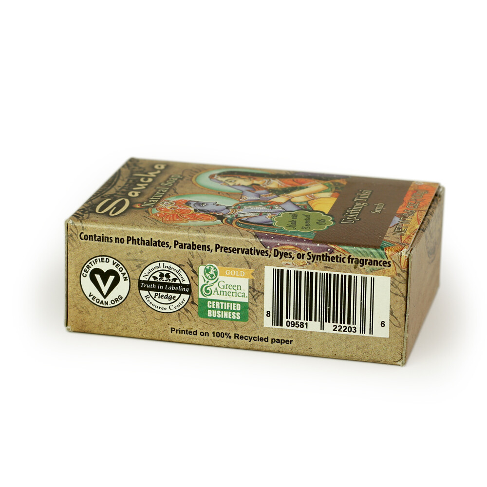 Soap Bar Saucha – Natural Uplifting Tulsi Scrub – Travel size 1 oz (30g)