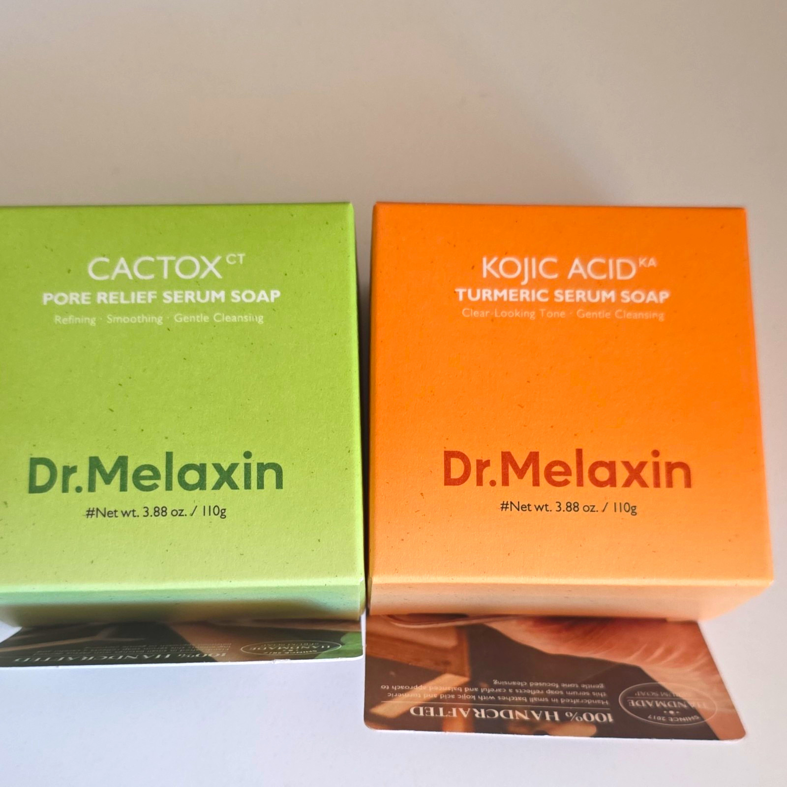 Dr.Melaxin CACTOX Serum Soap Set 2-Pack Pore Relief + Kojic Acid Turmeric 3.88oz