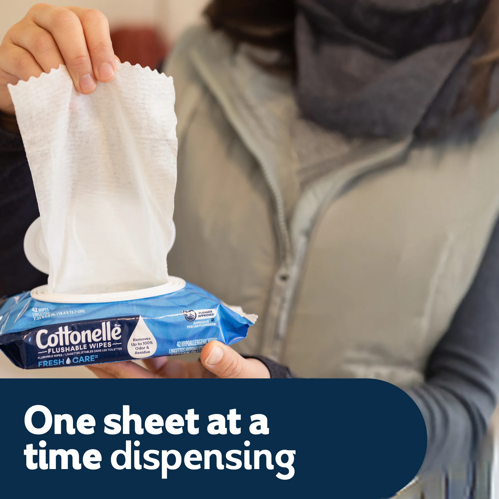 Fresh Care Flushable Wet Wipes, 10 Flip-Top Packs