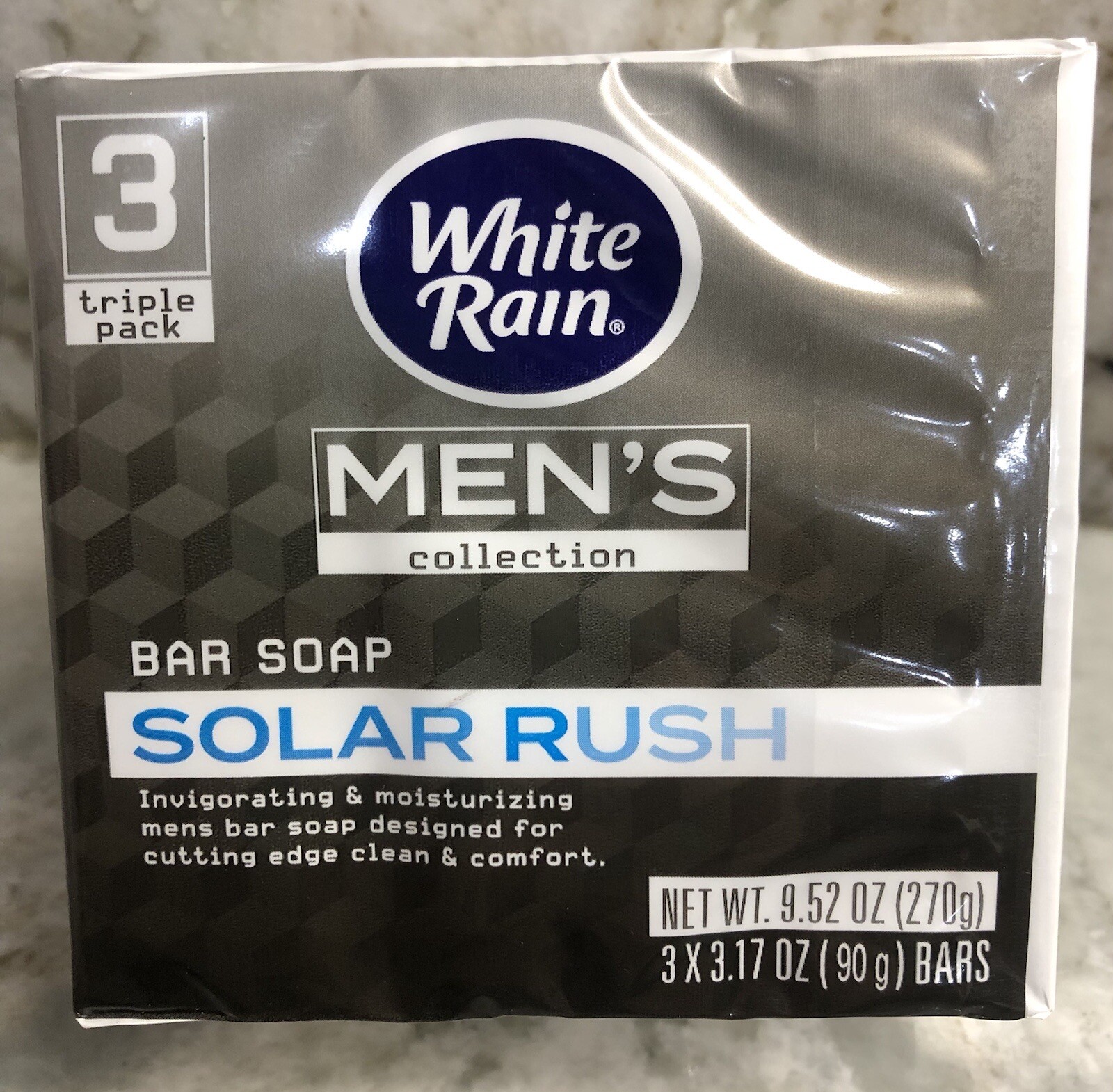 White Rain Men’s Collection Solar Rush Bar Soap-1pl 3pcs- 3.17oz(90g)Bars-NEW