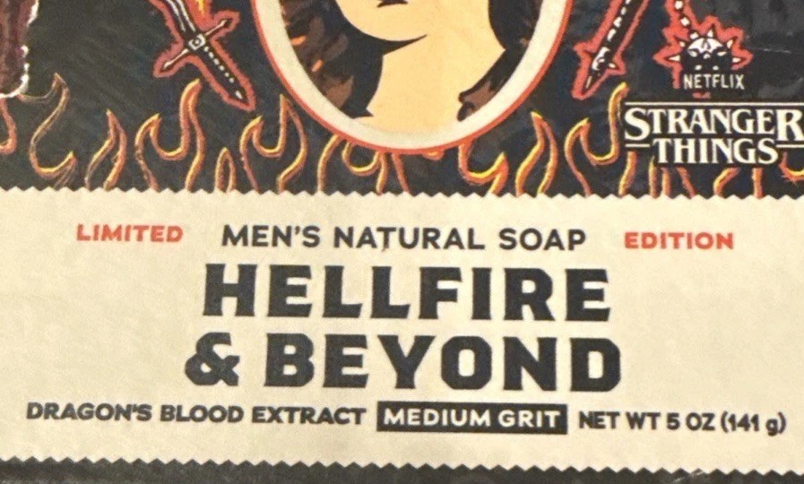 Dr. Squatch Limited Edition HELLFIRE & BEYOND Natural Soap Bar Stranger Things