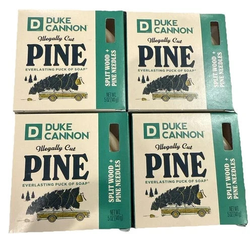 (Pack of 4) Duke Cannon Bar Soap Illegally Cut Pine 5oz Each USA Made