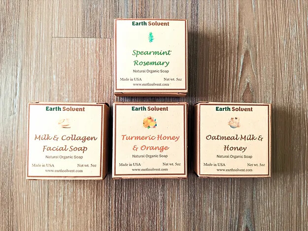 Earth Solvent Milk and Collagen Natural Organic Handmade Cold Proces Bar Soap