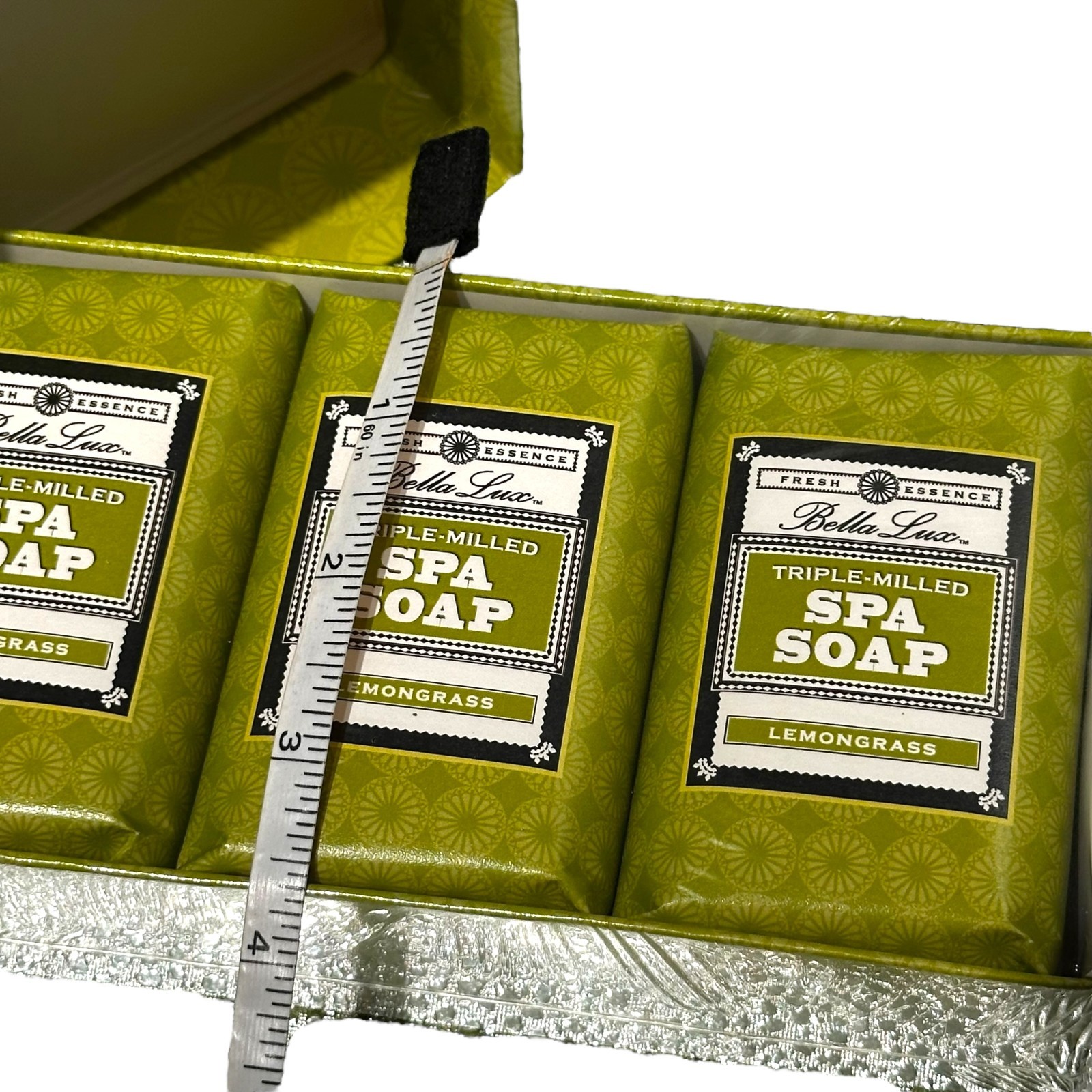 Bella Lux Spa Soap Lemongrass Vegetable Triple Milled 3 Bars in Box READ