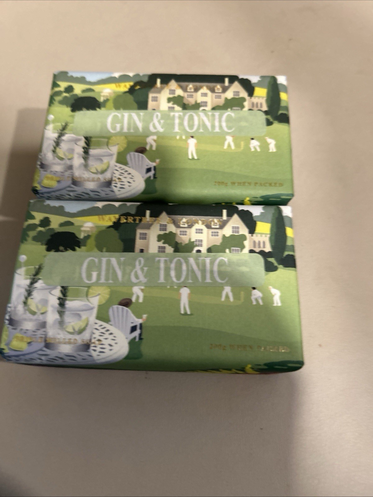 Wavertree & London Gin & Tonic Soap Bar 200 gr 2-Pack New