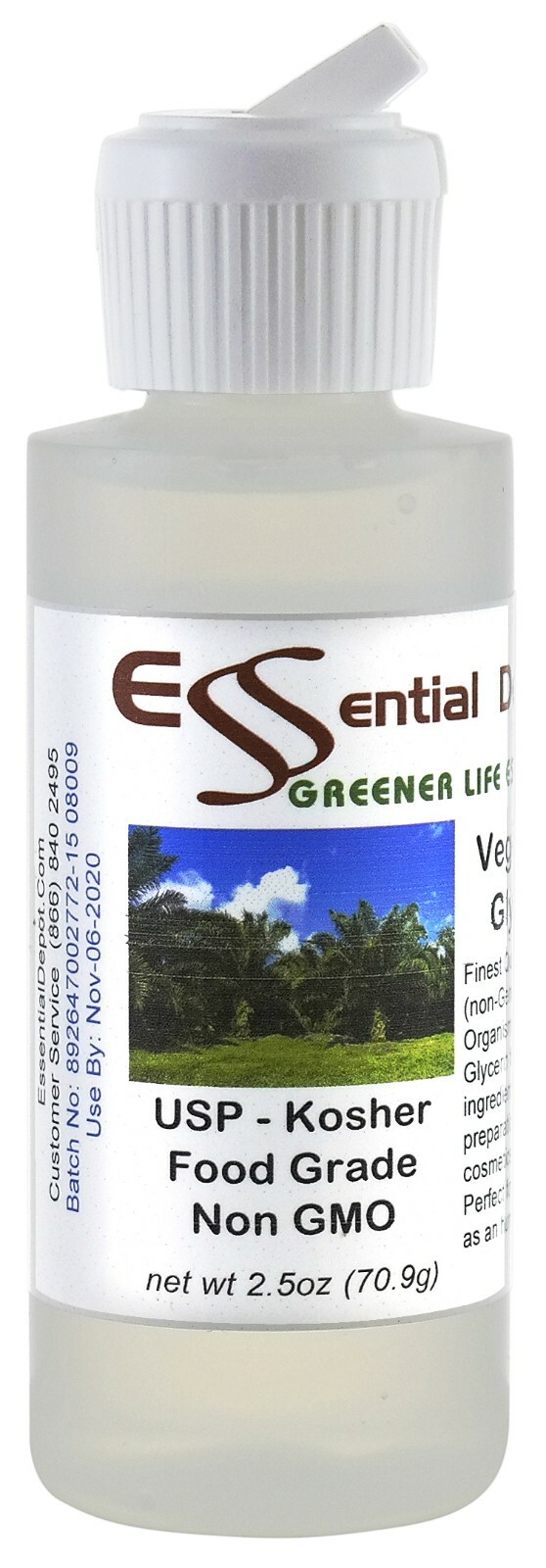 Glycerin Vegetable – Sustainable Palm Based – KOSHER USP – 2.5 oz