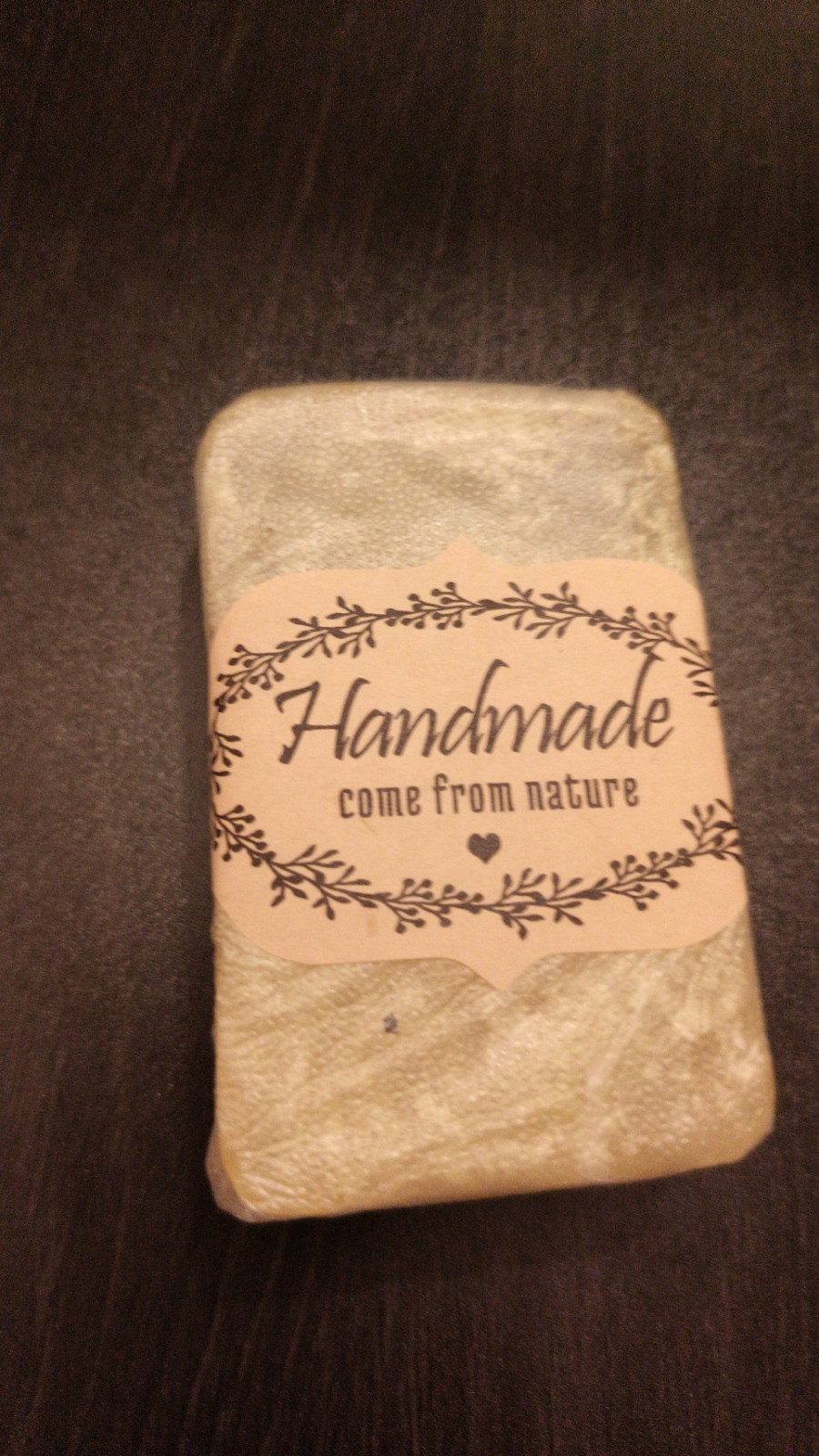 Handmade Body Bar Soap, Floral Pattern, Rectangular Beige – Women & Men