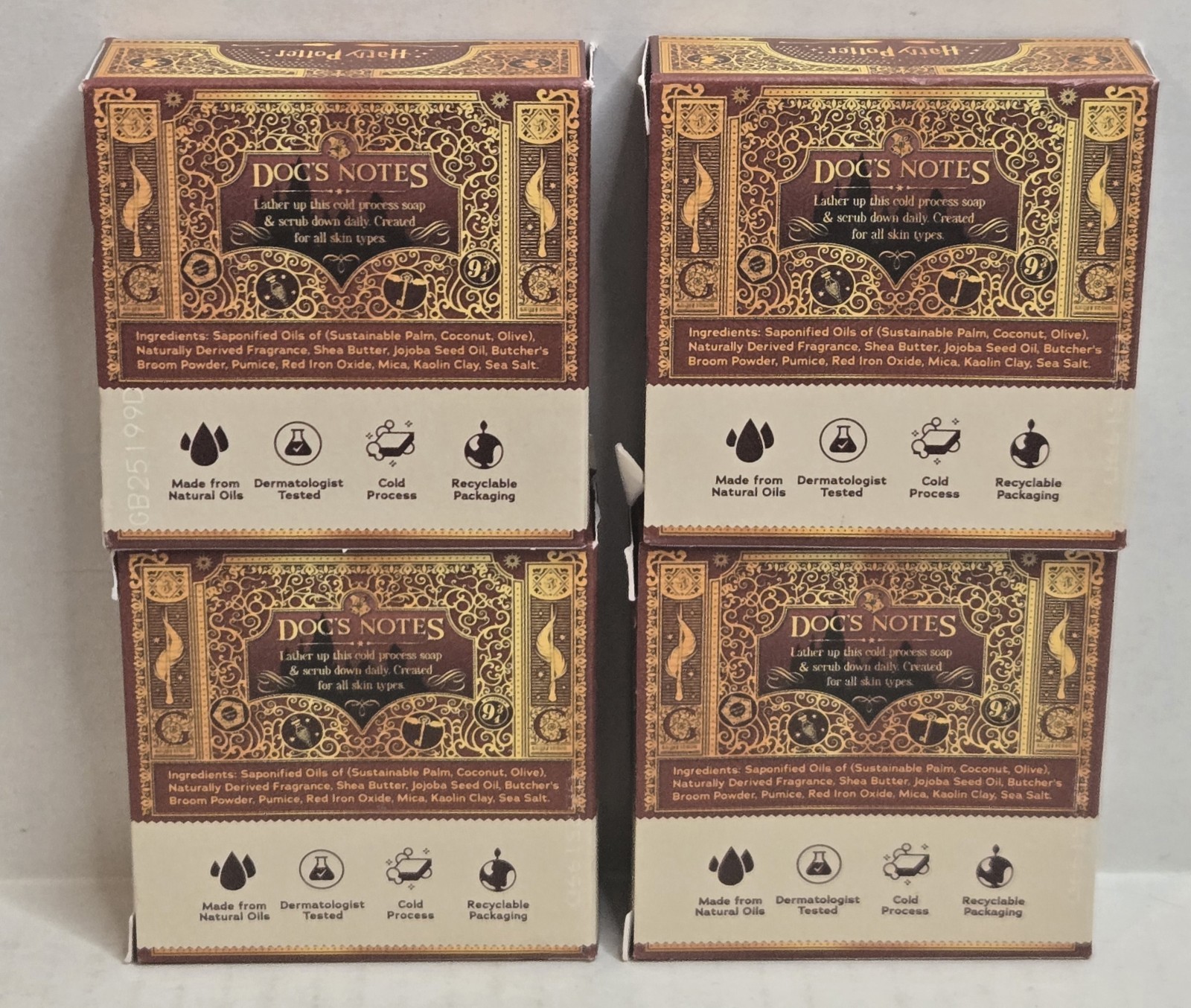 4x Dr Squatch Harry Potter Limited Edition The Chosen One Natural Bar Soap