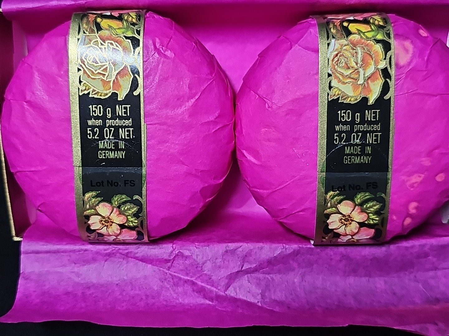 Vintage Rose Verly 2 Bar Soaps Germany