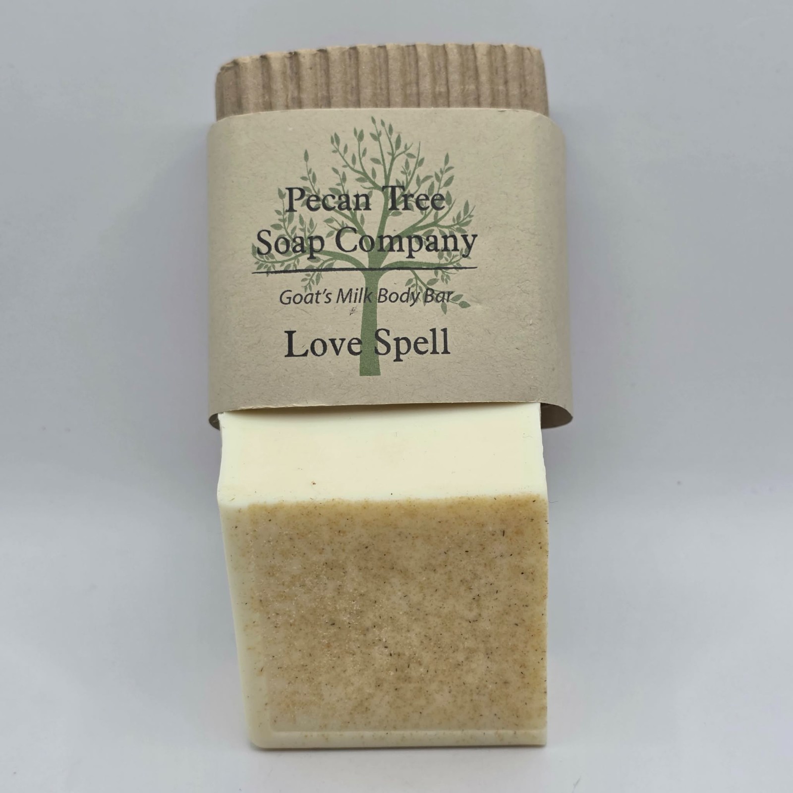 Pecan Tree Goat Milk Body Moisturizing Bar Soap Love Spell Scent 100% Organic
