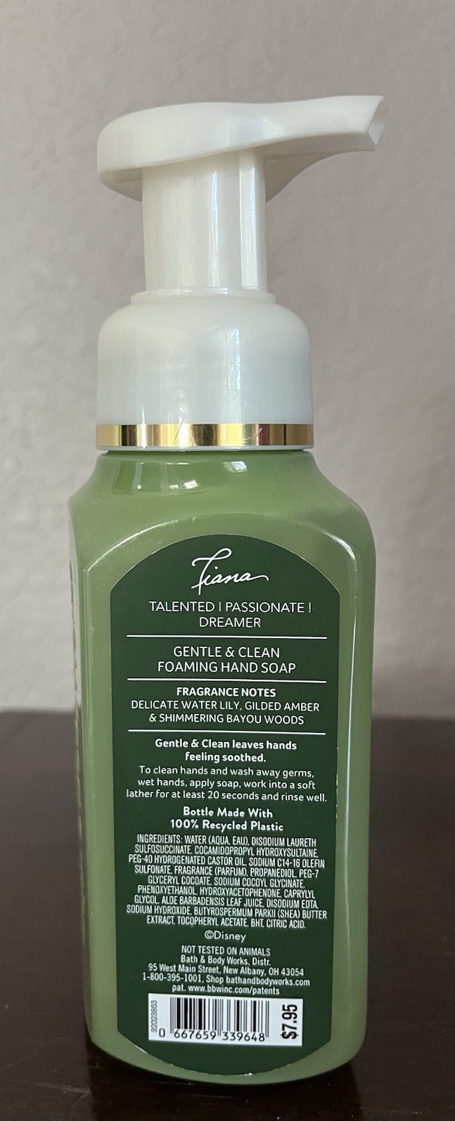 NEW BATH & BODY WORKS DISNEY PRINCESS TIANA FOAMING HAND SOAP-8.75 OZ