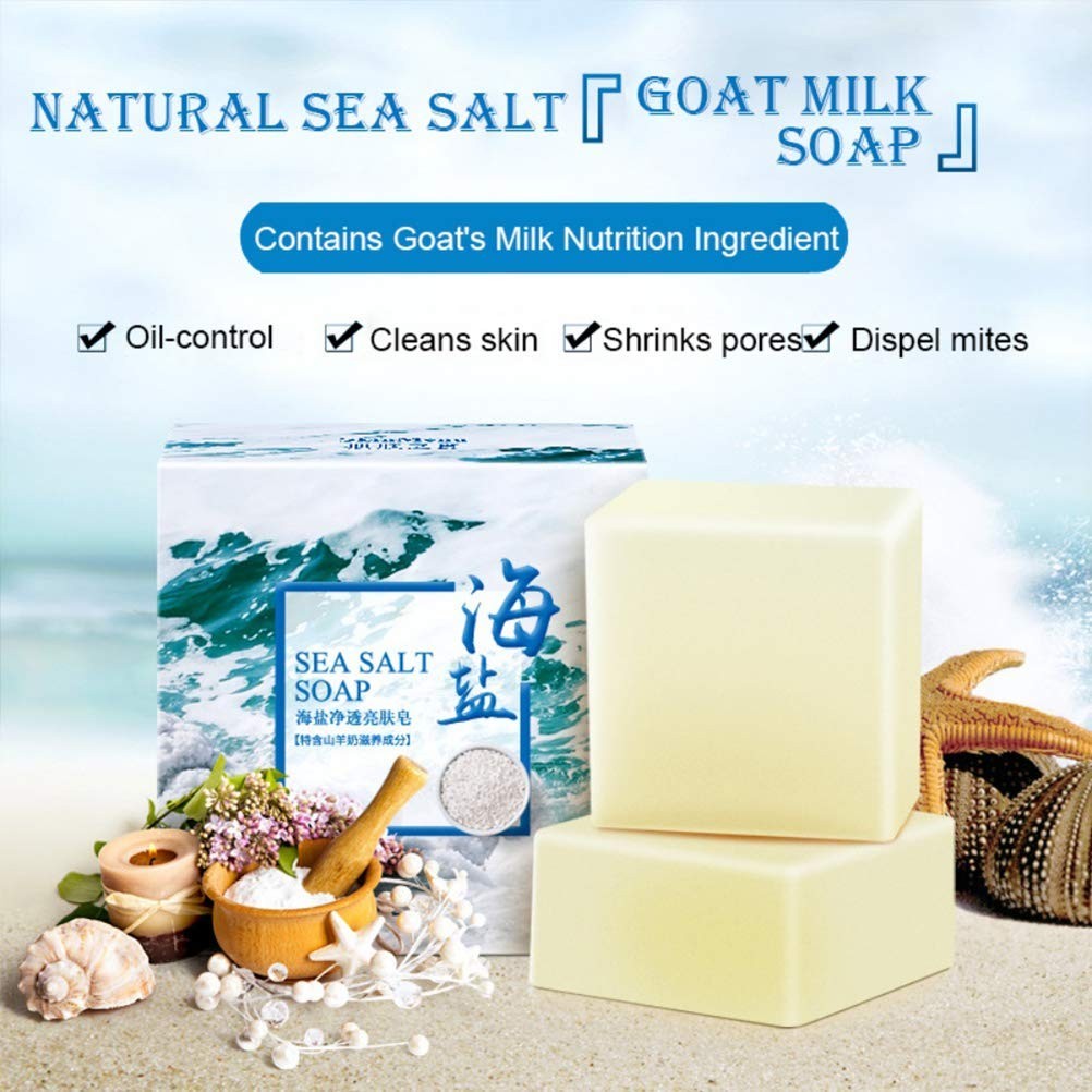Moisturizing Goat Milk Exfoliating Soap with Sea Salt – 3.52 Oz for Radiant Skin