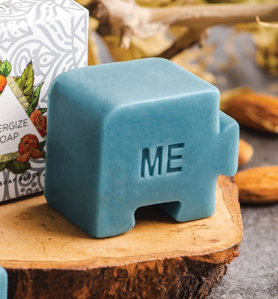 TRI Jigsaw Soap – New Set Of 2 The Queens Pear And Miss Me Wash In Style Yel/blu