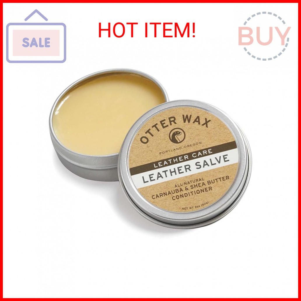 Otter Wax Leather Salve | 2oz | All-Natural Universal Conditioner | Made in USA