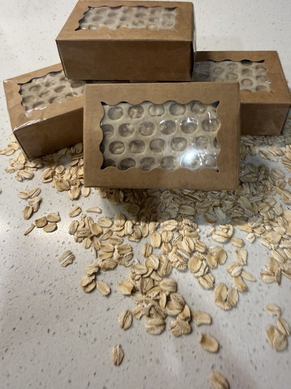 4 Pack- Goat Milk Soap Honey & Oat Bars 4.2 Oz Warm Vanilla Handmade Soap