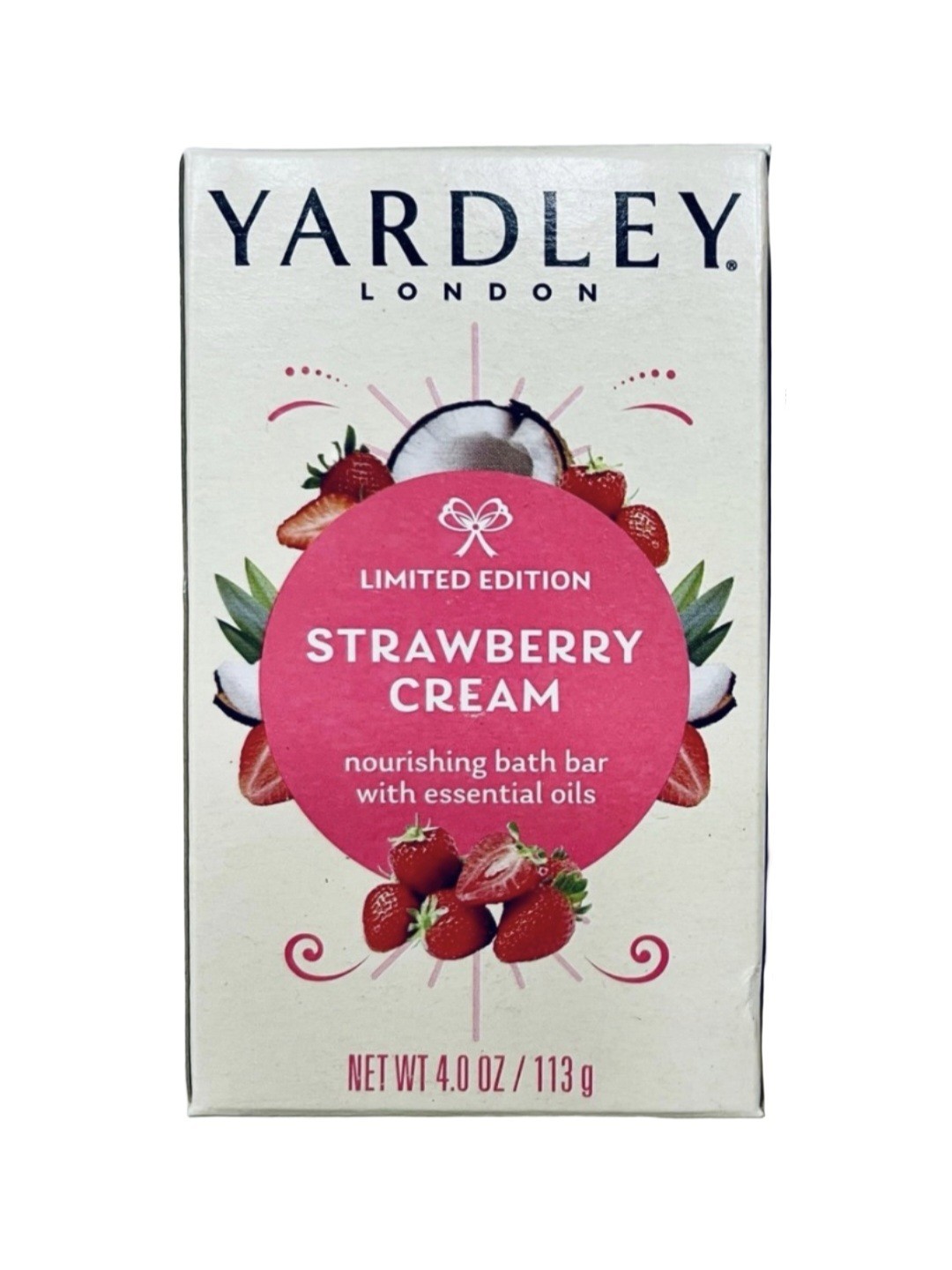 ❤️ YARDLEY ❤️ (4 Oz.) Bar 🍓🎀●STRAWBERRY CREAM●🎀🍓 ≈NOURISHING≈ Bath 🫧 Bar.