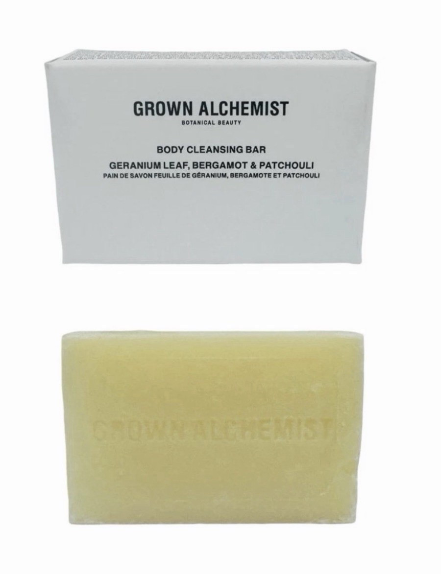 Grown Alchemist Body Cleansing Bar Soap – Geranium Leaf, Bergamot & Patchouli