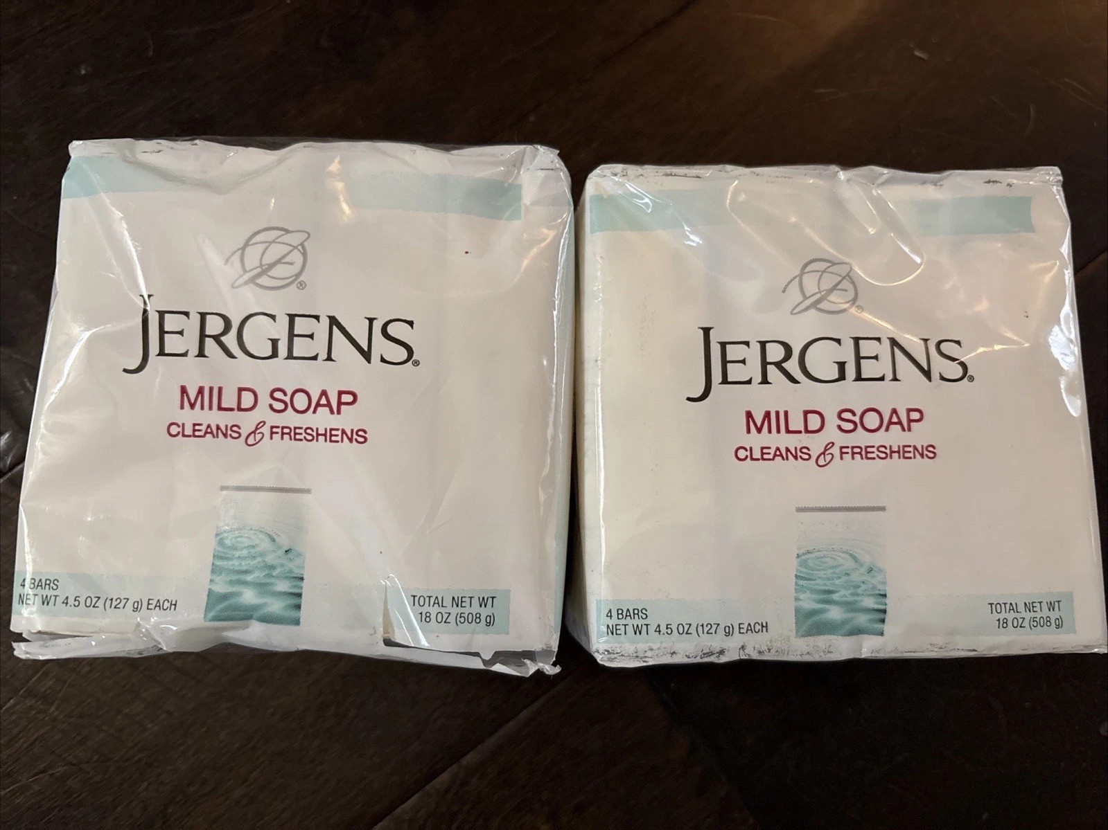 Jergens Mild Bar Soap Cleans w/ Tallowate Tallow 2 PACKS (8 bars, 4.5 oz ea bar)
