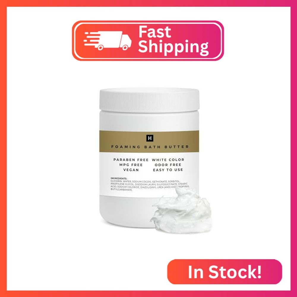 Foaming Bath Butter Base Whipped – Whipped Soap – 1lb Jar – HalalEveryDay – Vega