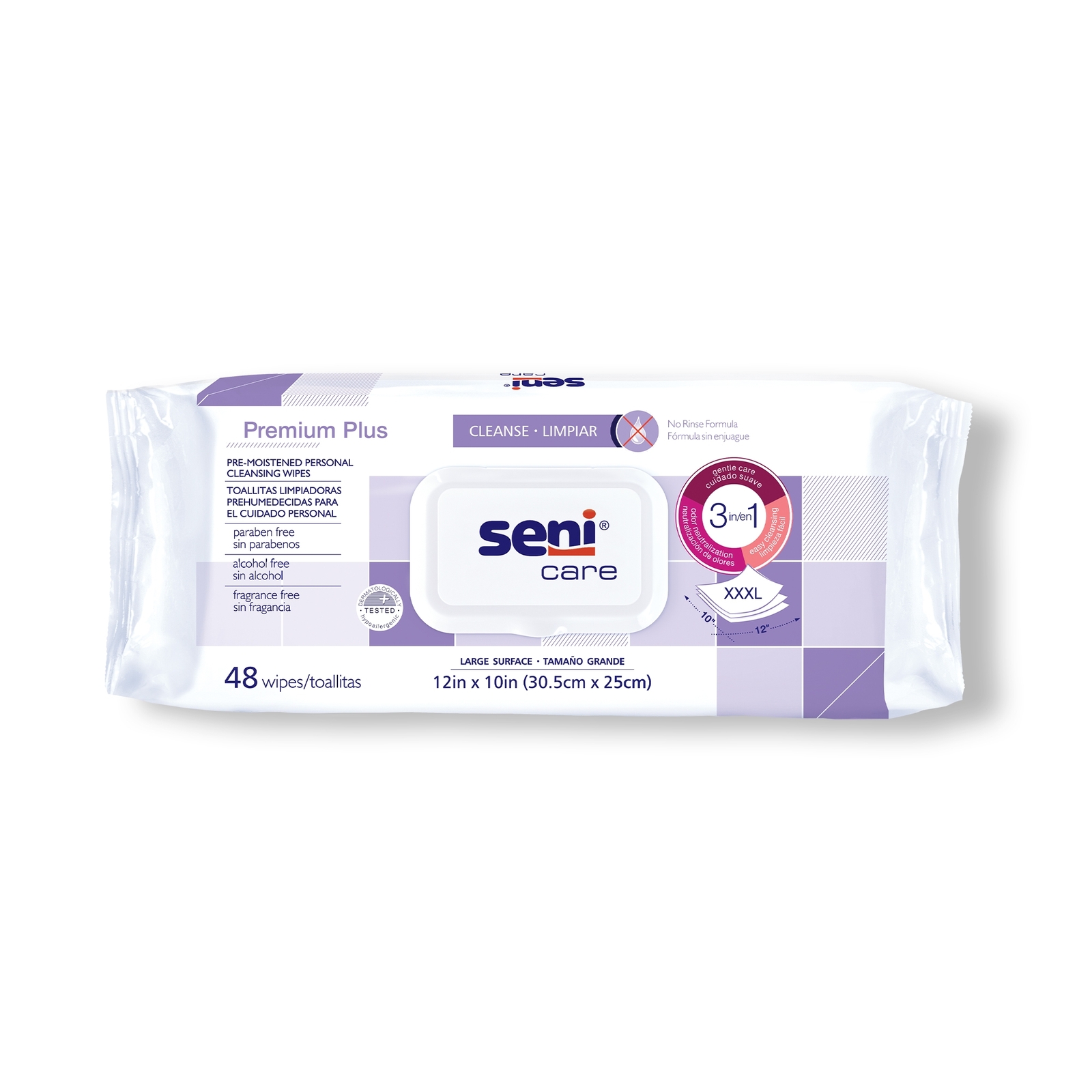 Seni Care Personal Cleansing Wipe 10 x 12″ S-WP48-C11 1 Pack 48 Wipes
