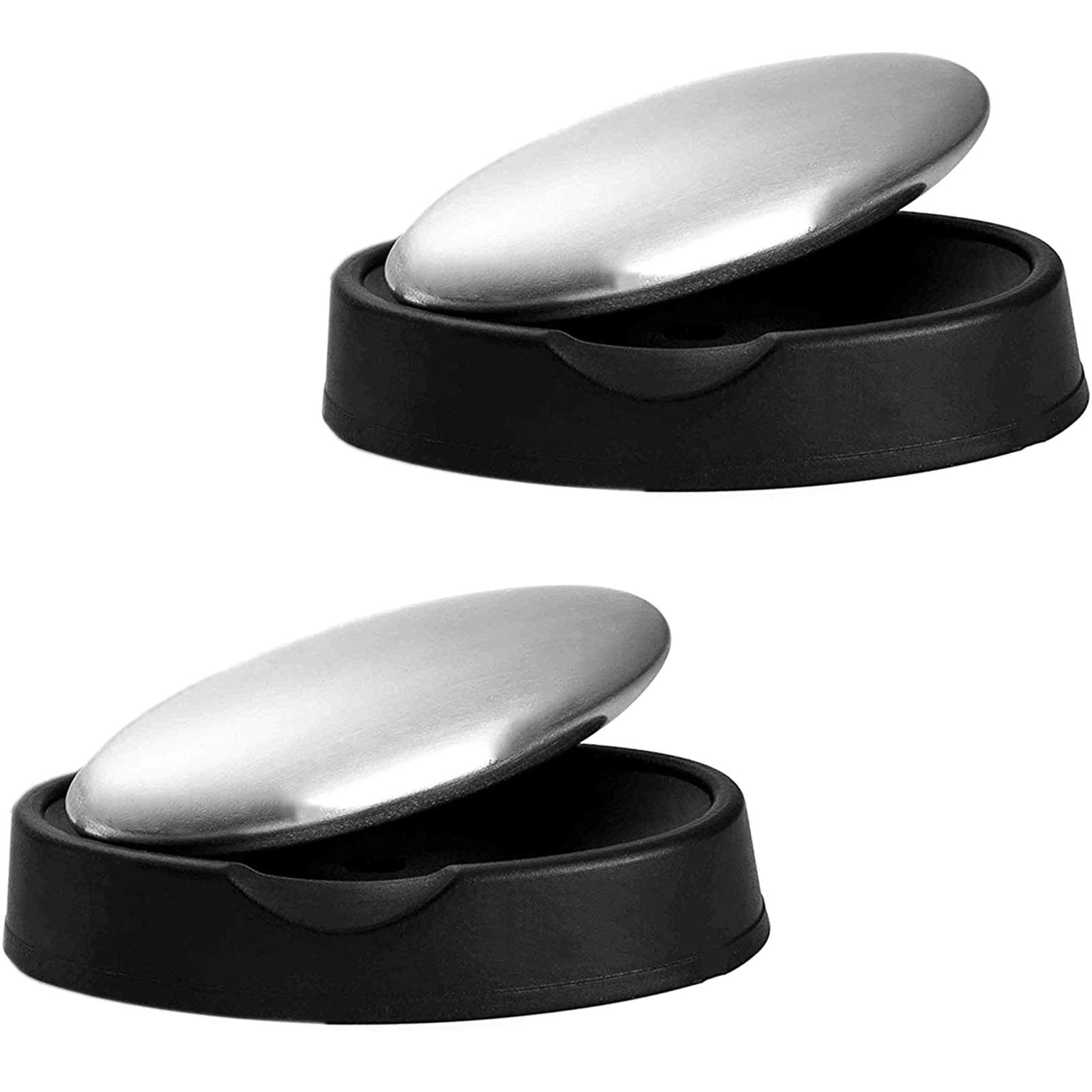 2 Pack Stainless Steel Soap Bar Magic Odor 2 Count (Pack of 1), Silver