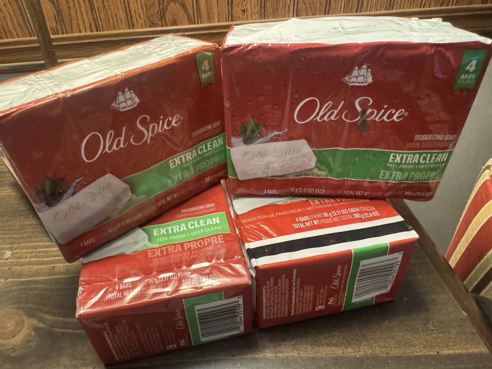 16 BARS-LOT OF 4 Packs-Old Spice Deodorizing Bar Soap Extra Clean Fresh 3.17oz