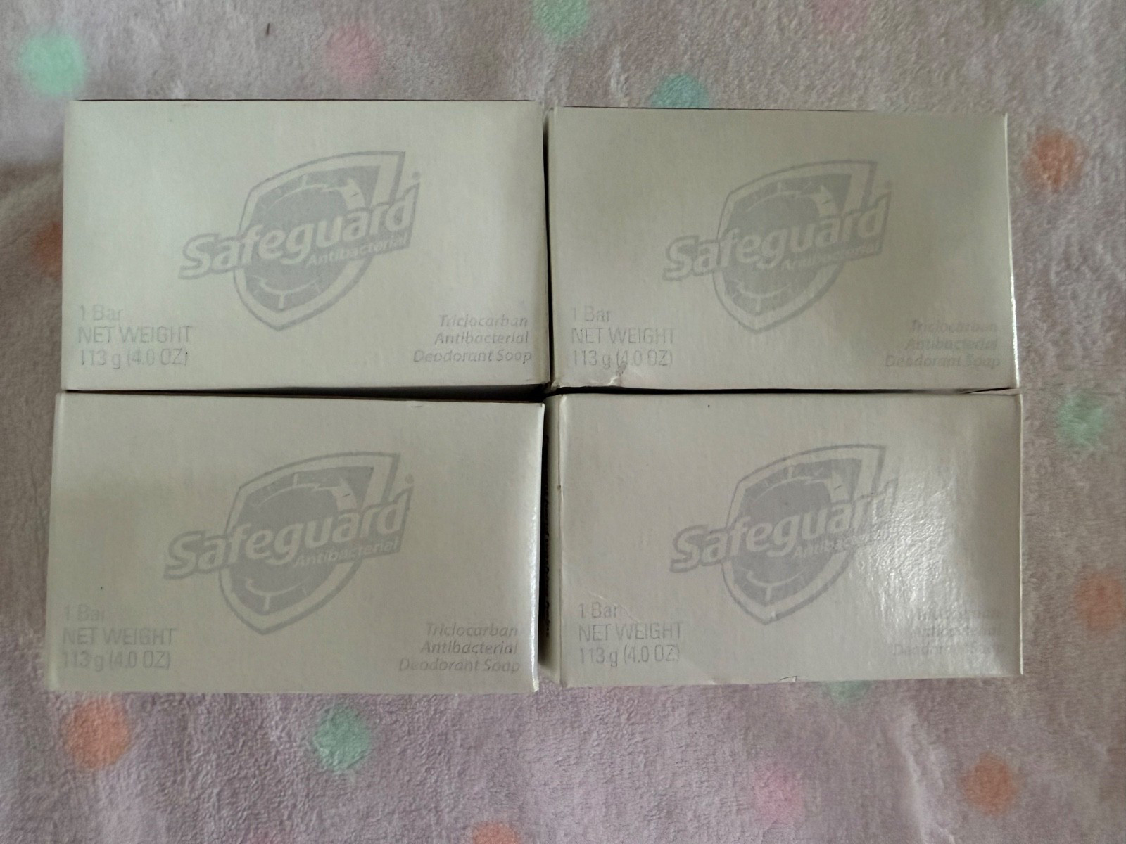 Lot of 4 | Vintage Safeguard Bar Soap | 4 oz Original Package Individual Box