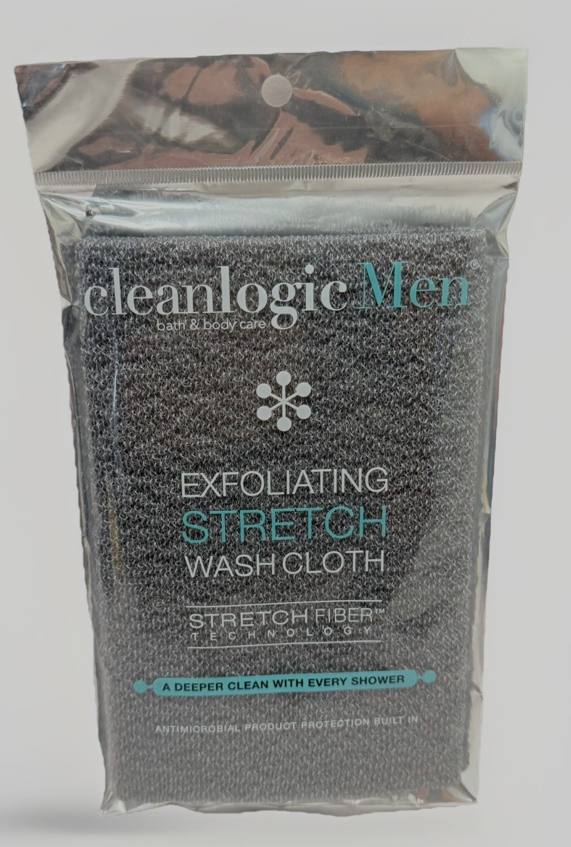 Clean Logic Detox Charcoal Purifying Stretch Wash Cloth Gray 1 Count Spa Shower