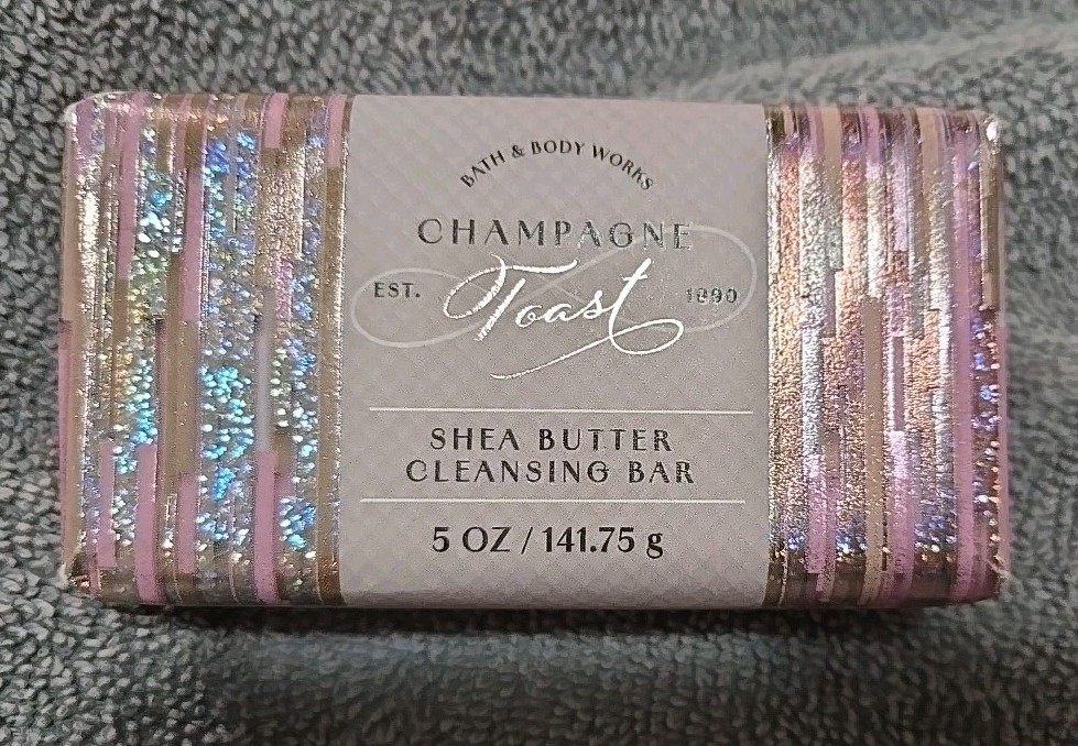 Bath & Body Works – Champagne Toast Shea Butter Cleansing- 5oz – Bar Soap New