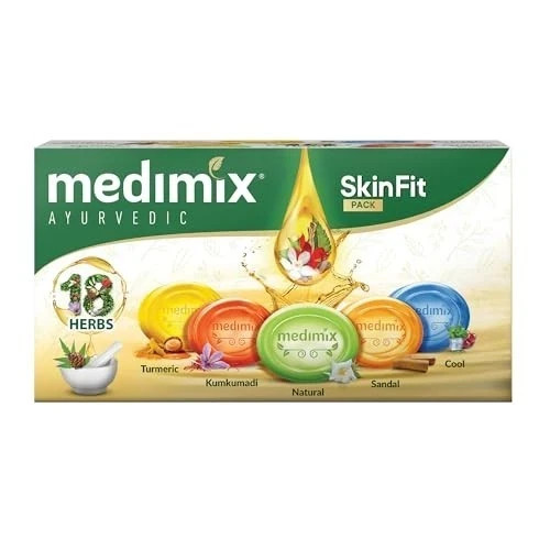 Medimix Ayurvedic Skinfit Soap 125g Herbal Bath Bar Vegan Paraben Free 5Pc