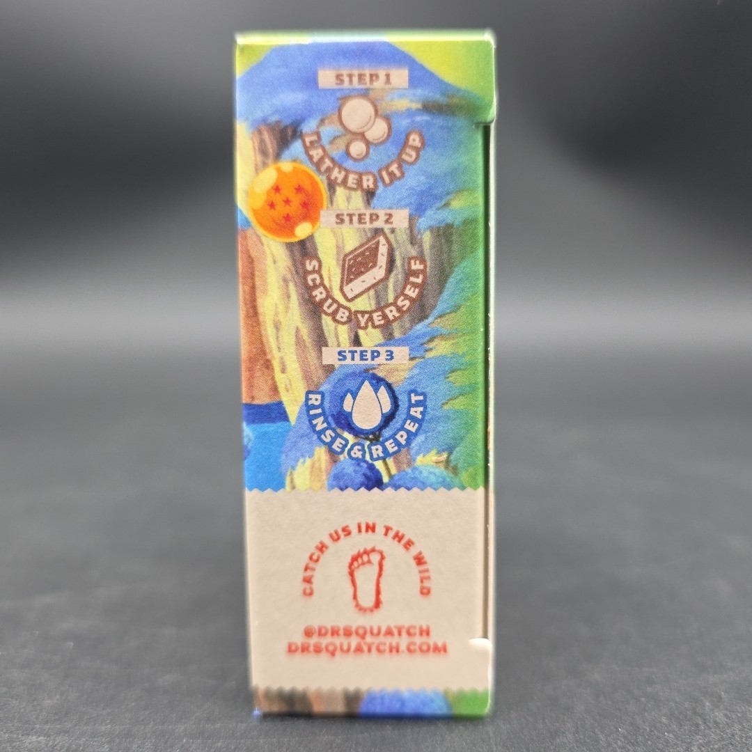 Dr. Squatch Ltd Ed. Dragon Ball Z Super Saiyan Surge Soap Zero Grit 5oz