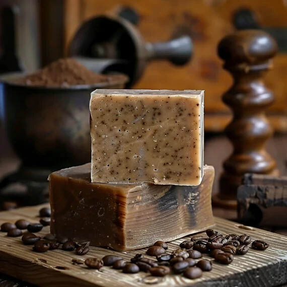 Coffee Handmade Organic Soap Bar Natural Oil Wonderful Scent Premium Body Spa