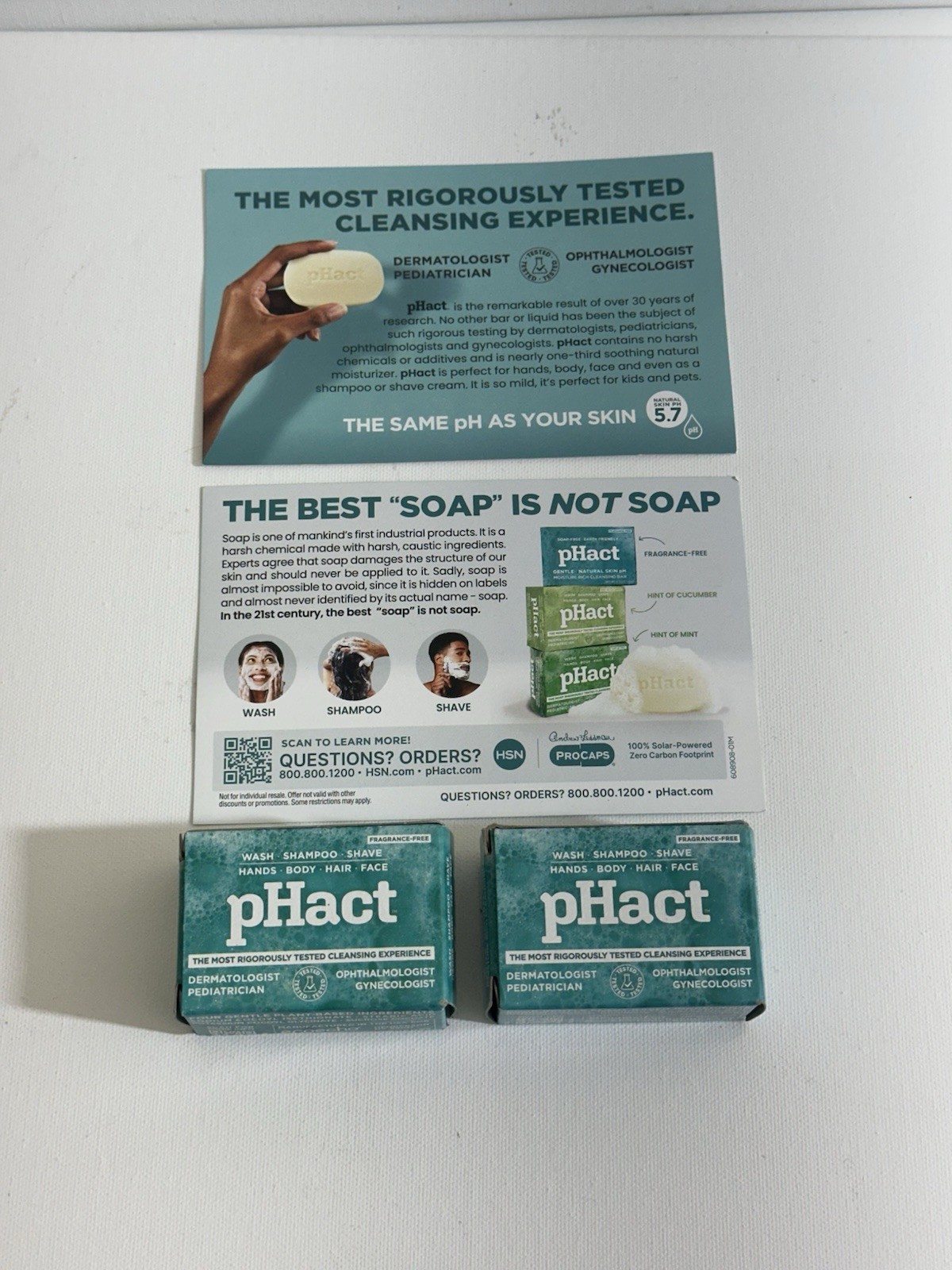 pHact Soap Free Moisturizing Cleansing Bar Lot Of 2
