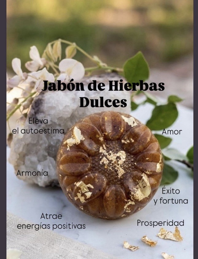 Jabón de Hierbas Dulces Round Body Bar Soap | All Natural herbs