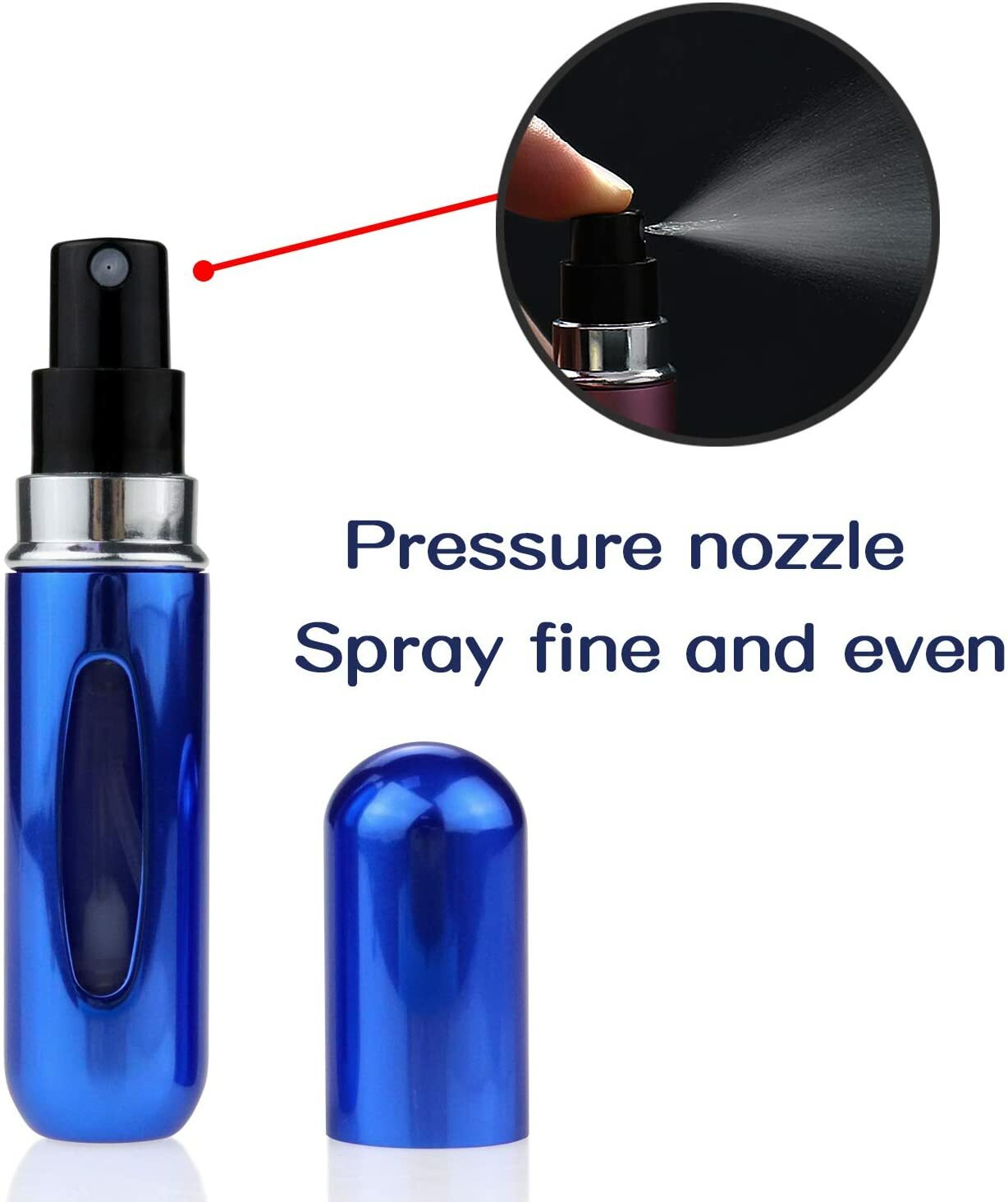 5/8ML Mini Refillable Perfume Atomizer Bottle Travel Portable Spray Pump Case US