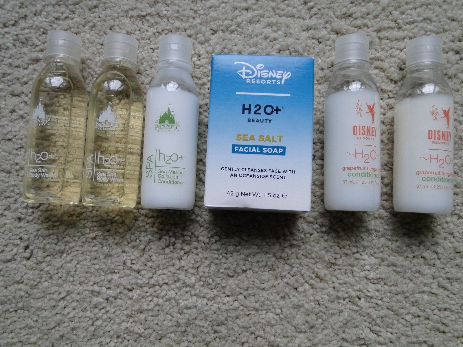 Disney Resorts (2) H20+ SPA Body Wash (3) Conditioner (1) Sea Salt Facial Soap