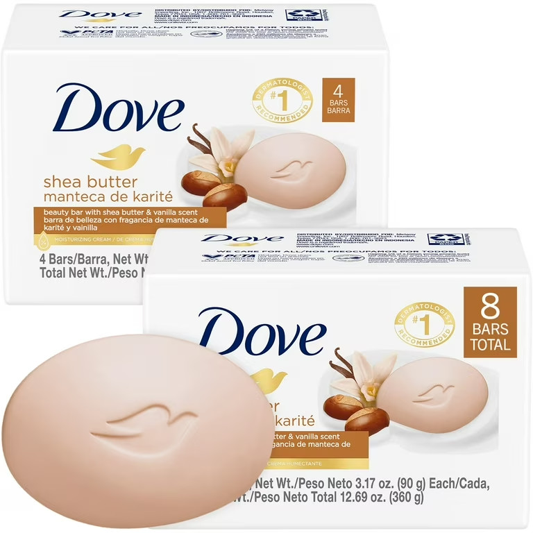 Dove, Gentle Pink / Rosa Beauty Bar Soap, Moisturizing Clean Body 3.17oz / 90g