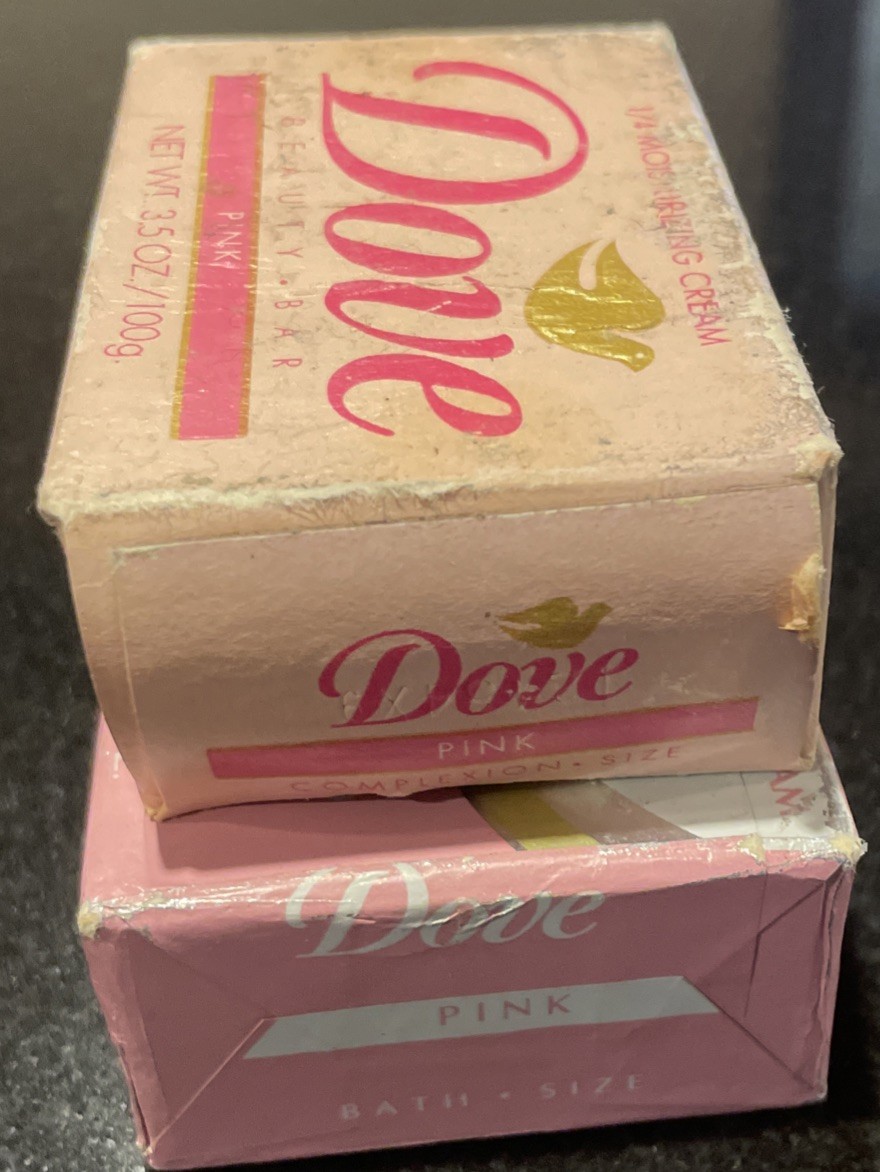 2 VNTG Rare Pink Dove Beauty Bar Soap 1/4 Moisturizing Cream 4.75oz & 3.5oz NEW