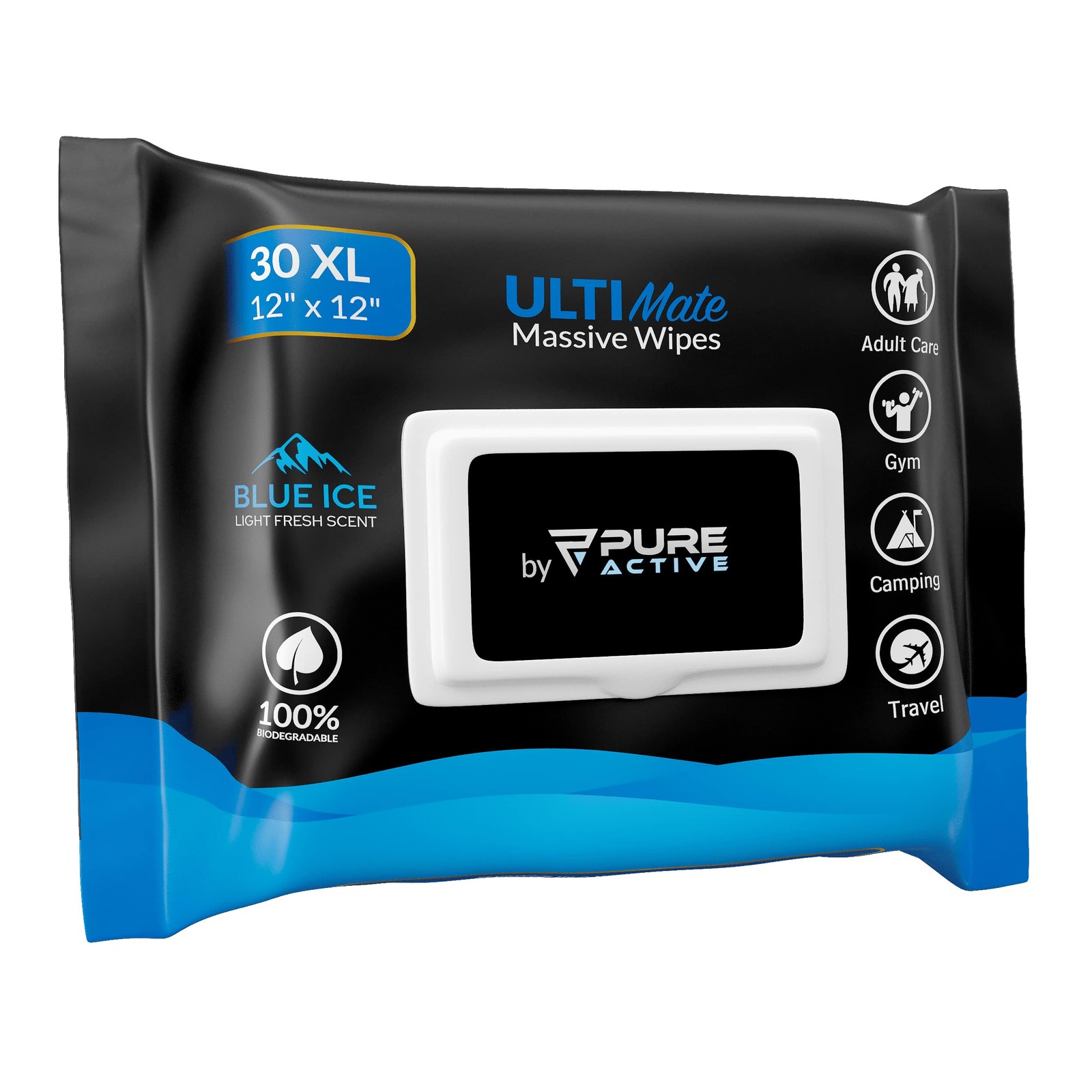 XXL Body Wipes for Face and Body, Deodorizing Men’s Shower Wipes for Camping,…