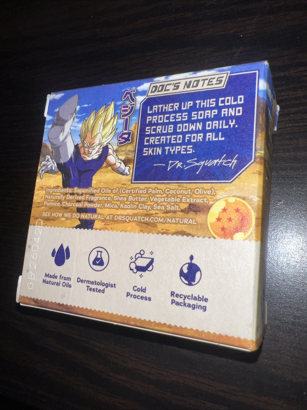 Dr. Squatch FINAL FLASH FRESH Natural Soap Bar MEDIUM Grit DRAGON BALL Z Lmt Ed