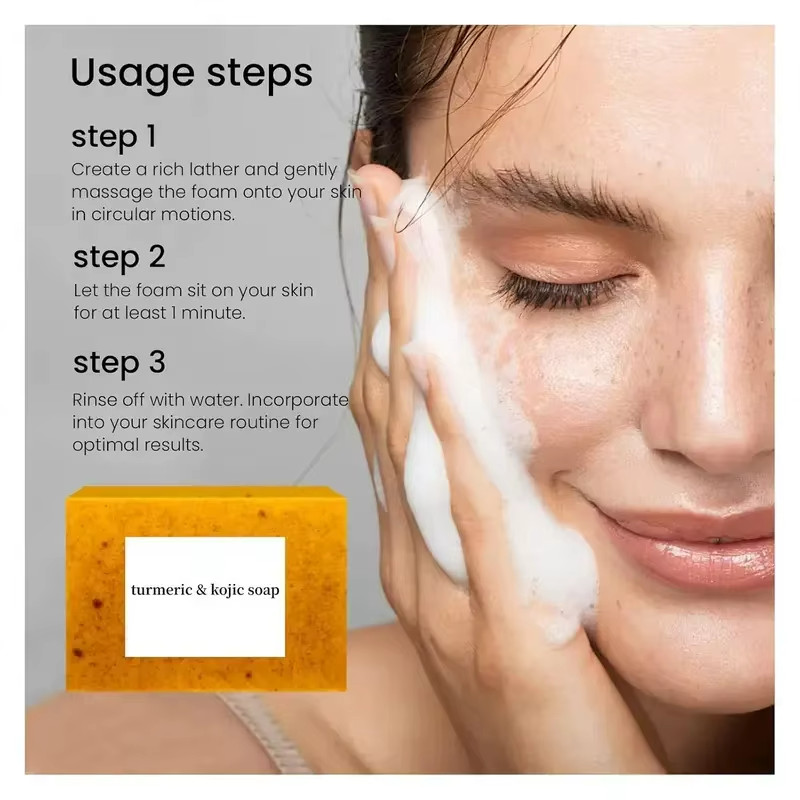 Turmeric Hand Made Soap, Lemon Kojic Acid Soap, Shower and Facial Soap
