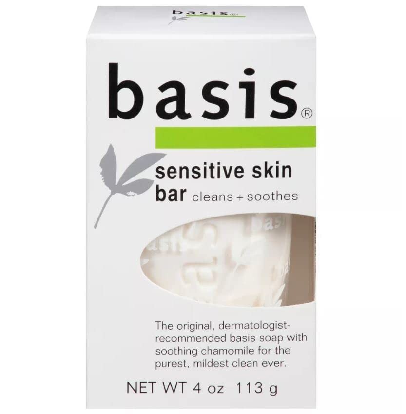 Basis Sensitive Skin Bar Soap for Body,Hands,Face Unscented Soap Bar [6 Pack]new