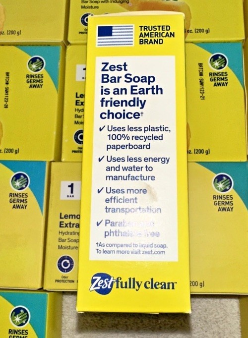 12 Bars Zest Lemon & Aloe Hydrating Deodorizing Soap 7.02 Oz JUMBO DISCONTINUED
